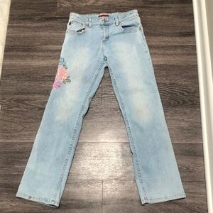 Vintage Z Cavaricci Floral Embroidered Jeans